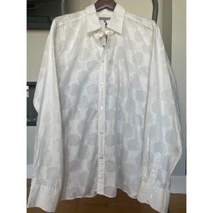 Ted Baker Men's White button down w/ texture Design  NEW Never worn- Size 6